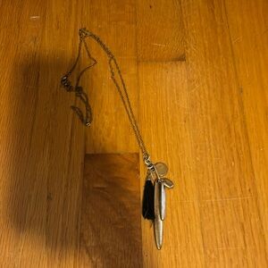 Long statement necklace.